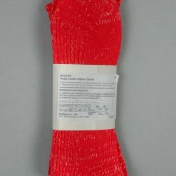 Nishiguchi Kutsushita Hemp Cotton Ribbed Socks Autumn Leaves