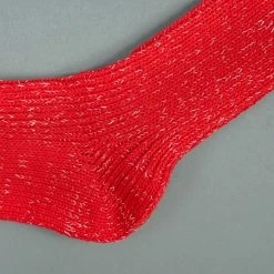 Nishiguchi Kutsushita Hemp Cotton Ribbed Socks Autumn Leaves