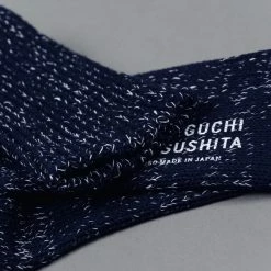 Nishiguchi Kutsushita Hemp Cotton Ribbed Socks Midnight