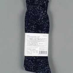 Nishiguchi Kutsushita Hemp Cotton Ribbed Socks Midnight