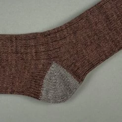 Nishiguchi Kutsushita Recycled Cotton Ribbed Socks Brown 18 Nishiguchi Kutsushita Recycled Cotton Ribbed Socks Brown