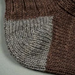 Nishiguchi Kutsushita Recycled Cotton Ribbed Socks Brown 23 Nishiguchi Kutsushita Recycled Cotton Ribbed Socks Brown
