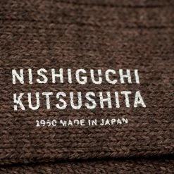 Nishiguchi Kutsushita Recycled Cotton Ribbed Socks Brown 21 Nishiguchi Kutsushita Recycled Cotton Ribbed Socks Brown