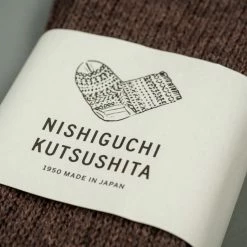 Nishiguchi Kutsushita Recycled Cotton Ribbed Socks Brown 20 Nishiguchi Kutsushita Recycled Cotton Ribbed Socks Brown