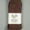 Nishiguchi Kutsushita Recycled Cotton Ribbed Socks Brown