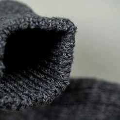 Nishiguchi Kutsushita Recycled Cotton Ribbed Socks Charcoal