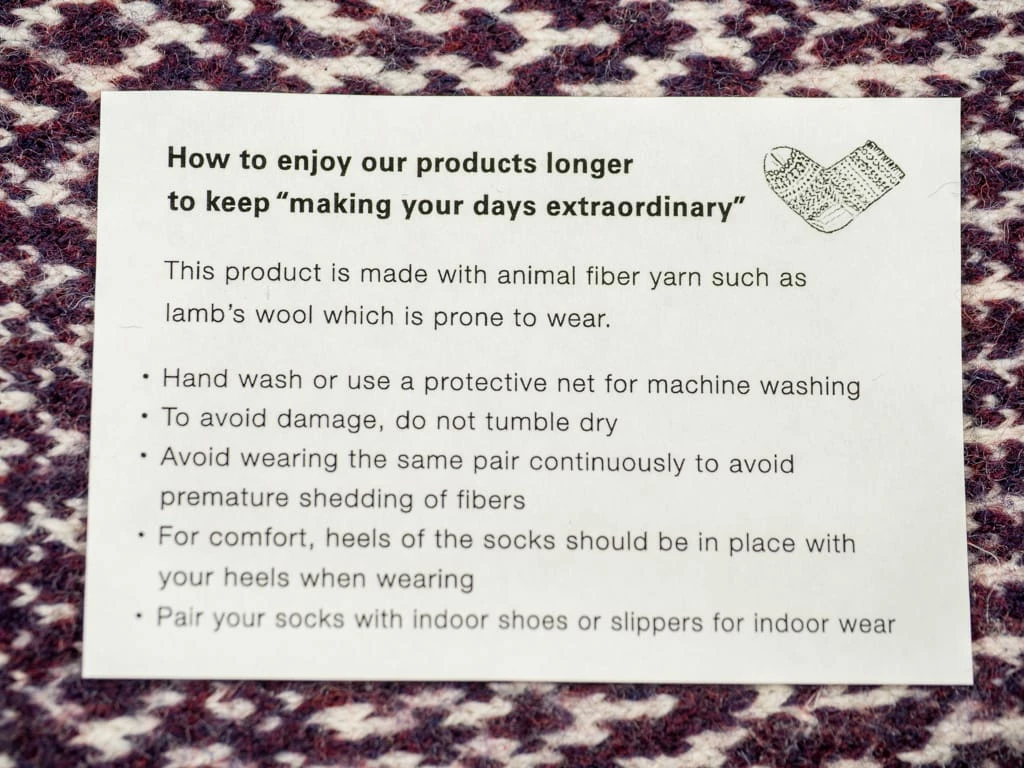 Nishiguchi Kutsushita Wool Jacquard Socks Good Purple 13 Nishiguchi Kutsushita Wool Jacquard Socks Good Purple