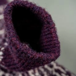 Nishiguchi Kutsushita Wool Jacquard Socks Good Purple 27 Nishiguchi Kutsushita Wool Jacquard Socks Good Purple