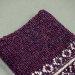 Nishiguchi Kutsushita Wool Jacquard Socks Good Purple 26 Nishiguchi Kutsushita Wool Jacquard Socks Good Purple