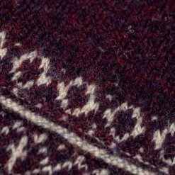 Nishiguchi Kutsushita Wool Jacquard Socks Good Purple 23 Nishiguchi Kutsushita Wool Jacquard Socks Good Purple