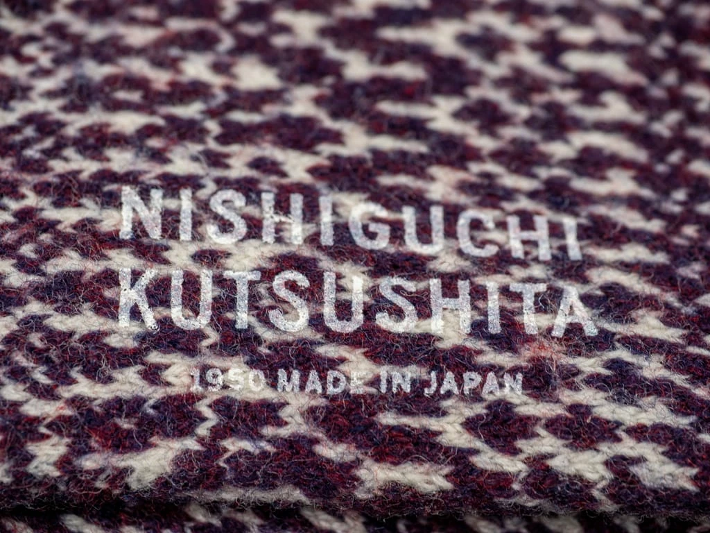 Nishiguchi Kutsushita Wool Jacquard Socks Good Purple 9 Nishiguchi Kutsushita Wool Jacquard Socks Good Purple