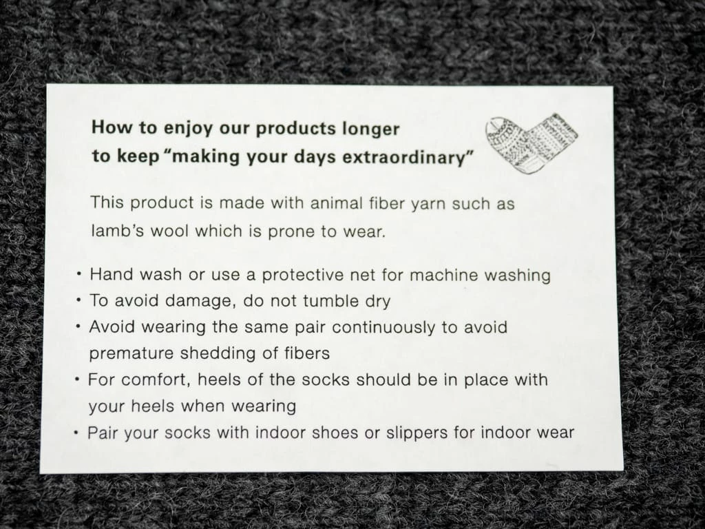 Nishiguchi Kutsushita Wool Ribbed Socks Charcoal 13 Nishiguchi Kutsushita Wool Ribbed Socks Charcoal