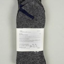 Nishiguchi Kutsushita Wool Ribbed Socks Charcoal
