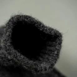 Nishiguchi Kutsushita Wool Ribbed Socks Charcoal 26 Nishiguchi Kutsushita Wool Ribbed Socks Charcoal