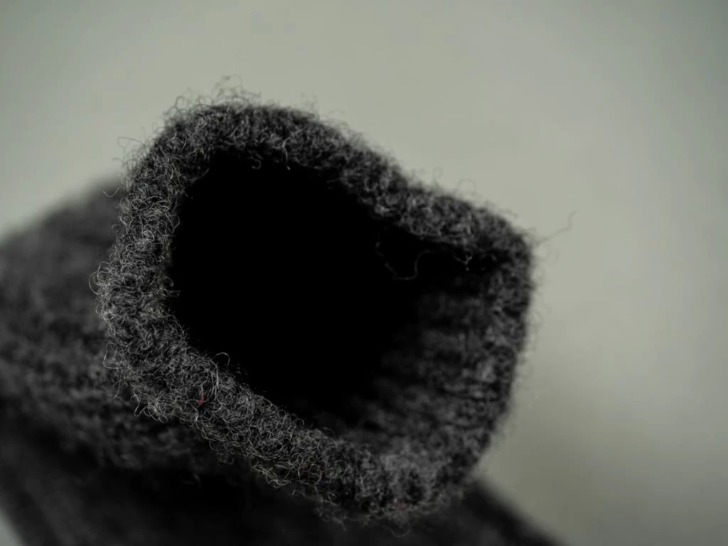 Nishiguchi Kutsushita Wool Ribbed Socks Charcoal 14 Nishiguchi Kutsushita Wool Ribbed Socks Charcoal