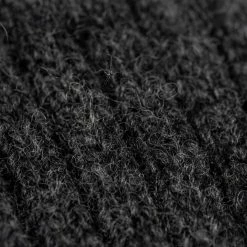 Nishiguchi Kutsushita Wool Ribbed Socks Charcoal 23 Nishiguchi Kutsushita Wool Ribbed Socks Charcoal