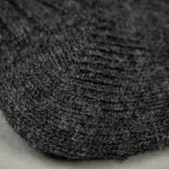 Nishiguchi Kutsushita Wool Ribbed Socks Charcoal 22 Nishiguchi Kutsushita Wool Ribbed Socks Charcoal