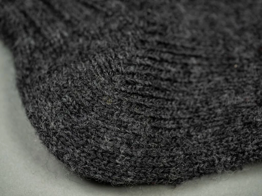 Nishiguchi Kutsushita Wool Ribbed Socks Charcoal 10 Nishiguchi Kutsushita Wool Ribbed Socks Charcoal