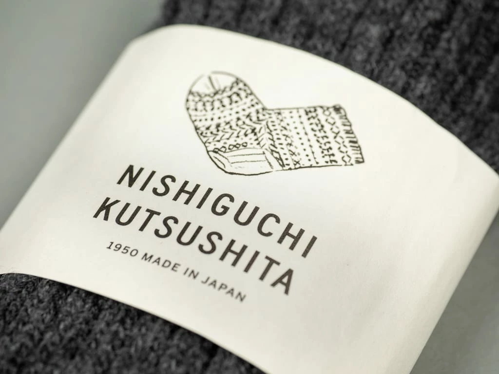 Nishiguchi Kutsushita Wool Ribbed Socks Charcoal 8 Nishiguchi Kutsushita Wool Ribbed Socks Charcoal