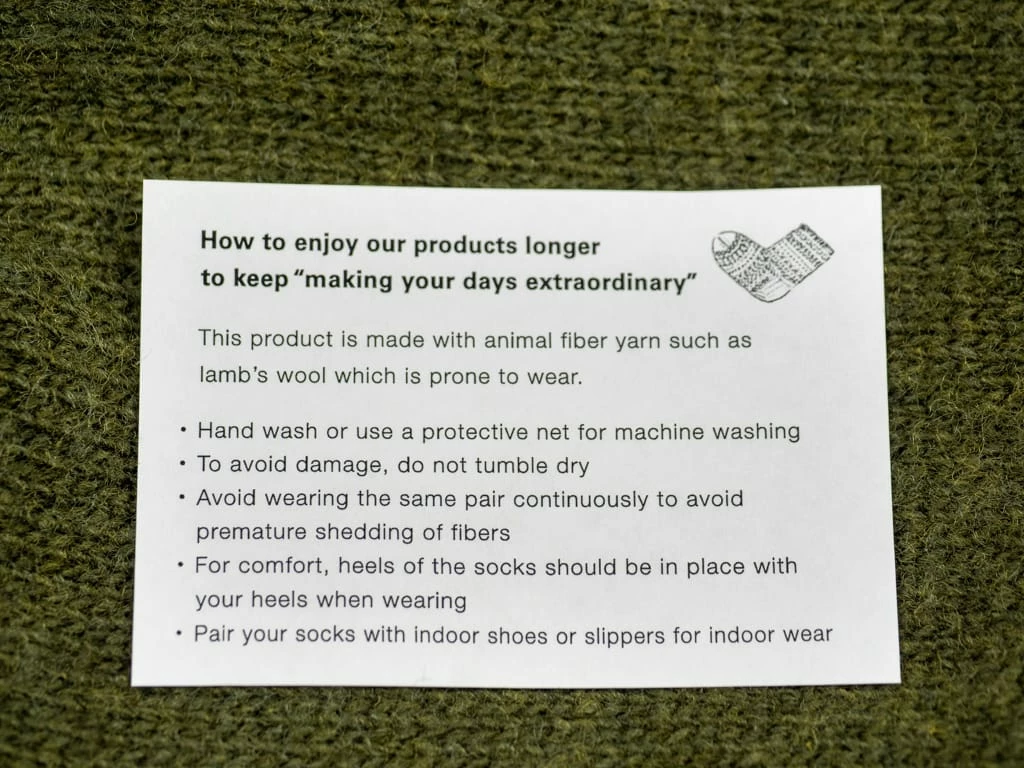 Nishiguchi Kutsushita Wool Ribbed Socks Khaki 14 Nishiguchi Kutsushita Wool Ribbed Socks Khaki