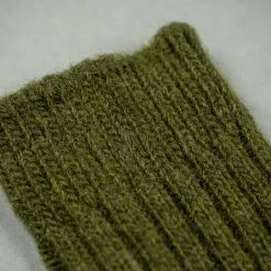 Nishiguchi Kutsushita Wool Ribbed Socks Khaki 28 Nishiguchi Kutsushita Wool Ribbed Socks Khaki