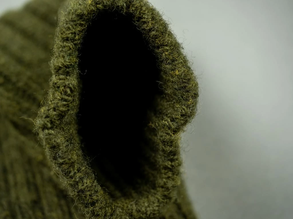 Nishiguchi Kutsushita Wool Ribbed Socks Khaki 16 Nishiguchi Kutsushita Wool Ribbed Socks Khaki