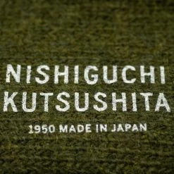 Nishiguchi Kutsushita Wool Ribbed Socks Khaki 22 Nishiguchi Kutsushita Wool Ribbed Socks Khaki