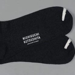 Nishiguchi Kutsushita Silk Cotton Socks Black 11 Nishiguchi Kutsushita Silk Cotton Socks Black
