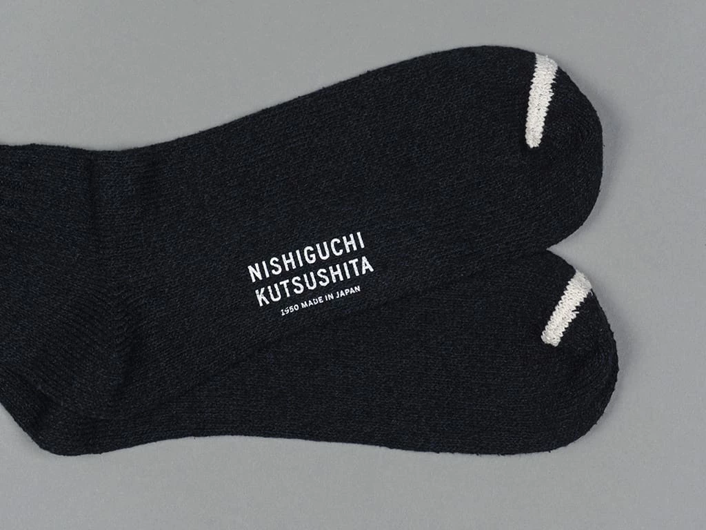 Nishiguchi Kutsushita Silk Cotton Socks Black 6 Nishiguchi Kutsushita Silk Cotton Socks Black