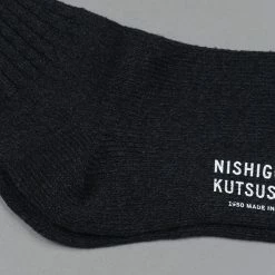 Nishiguchi Kutsushita Silk Cotton Socks Black 13 Nishiguchi Kutsushita Silk Cotton Socks Black