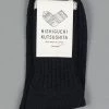 Nishiguchi Kutsushita Silk Cotton Socks Black