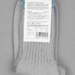 Nishiguchi Kutsushita Silk Cotton Socks Light Grey