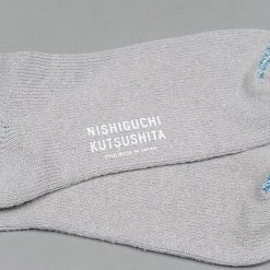 Nishiguchi Kutsushita Silk Cotton Socks Light Grey