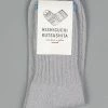 Nishiguchi Kutsushita Silk Cotton Socks Light Grey 1 Nishiguchi Kutsushita Silk Cotton Socks Light Grey
