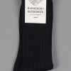 Nishiguchi Kutsushita Egyptian Cotton Ribbed Socks Black 2 Nishiguchi Kutsushita Egyptian Cotton Ribbed Socks Black