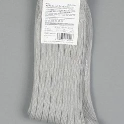 Nishiguchi Kutsushita Egyptian Cotton Ribbed Light Grey