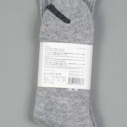 Nishiguchi Kutsushita Wool Ribbed Socks Light Grey