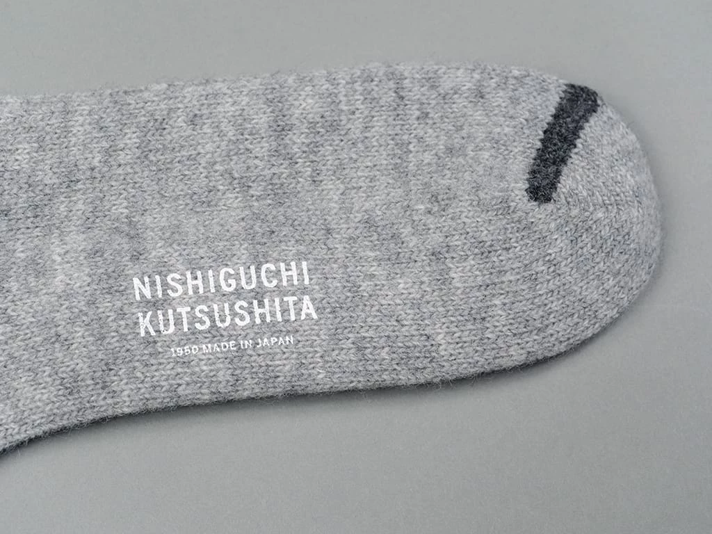 Nishiguchi Kutsushita Wool Ribbed Socks Light Grey 8 Nishiguchi Kutsushita Wool Ribbed Socks Light Grey
