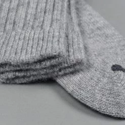 Nishiguchi Kutsushita Wool Ribbed Socks Light Grey 17 Nishiguchi Kutsushita Wool Ribbed Socks Light Grey