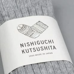 Nishiguchi Kutsushita Wool Ribbed Socks Light Grey 13 Nishiguchi Kutsushita Wool Ribbed Socks Light Grey