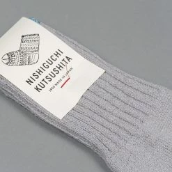 Nishiguchi Kutsushita Silk Cotton Socks Light Grey