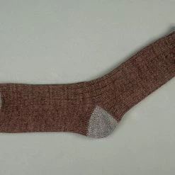 Nishiguchi Kutsushita Recycled Cotton Ribbed Socks Brown 17 Nishiguchi Kutsushita Recycled Cotton Ribbed Socks Brown