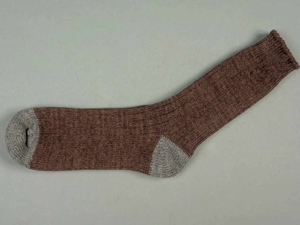 Nishiguchi Kutsushita Recycled Cotton Ribbed Socks Brown 5 Nishiguchi Kutsushita Recycled Cotton Ribbed Socks Brown