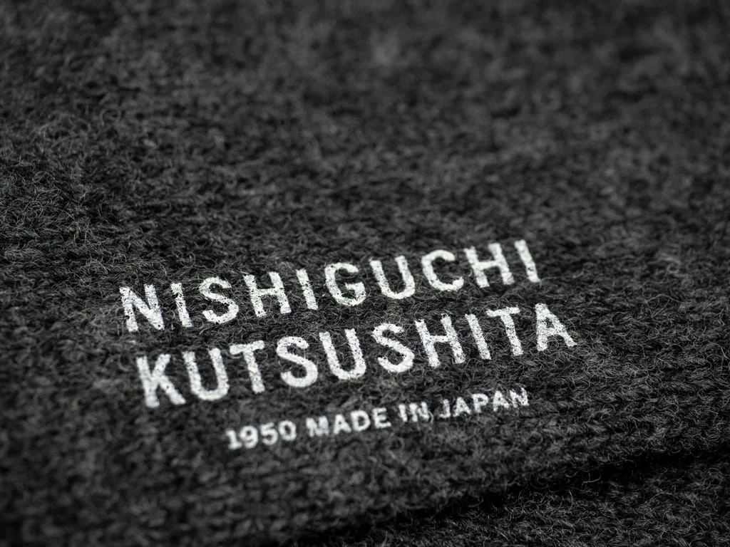 Nishiguchi Kutsushita Wool Ribbed Socks Charcoal 9 Nishiguchi Kutsushita Wool Ribbed Socks Charcoal