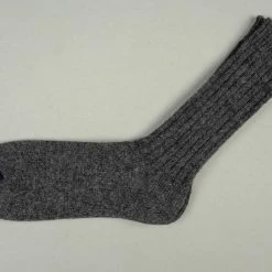 Nishiguchi Kutsushita Wool Ribbed Socks Charcoal 17 Nishiguchi Kutsushita Wool Ribbed Socks Charcoal