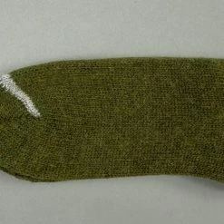Nishiguchi Kutsushita Wool Ribbed Socks Khaki 23 Nishiguchi Kutsushita Wool Ribbed Socks Khaki