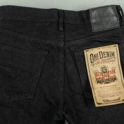 ONI Denim 544ZR-IDBK "Secret Denim Indigo X Black" 20oz Stylish Tapered Jeans 48 ONI Denim 544ZR-IDBK