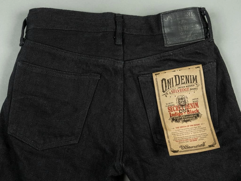 ONI Denim 544ZR-IDBK "Secret Denim Indigo X Black" 20oz Stylish Tapered Jeans 15 ONI Denim 544ZR-IDBK "Secret Denim Indigo X Black" 20oz Stylish Tapered Jeans