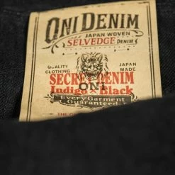 ONI Denim 544ZR-IDBK "Secret Denim Indigo X Black" 20oz Stylish Tapered Jeans 58 ONI Denim 544ZR-IDBK
