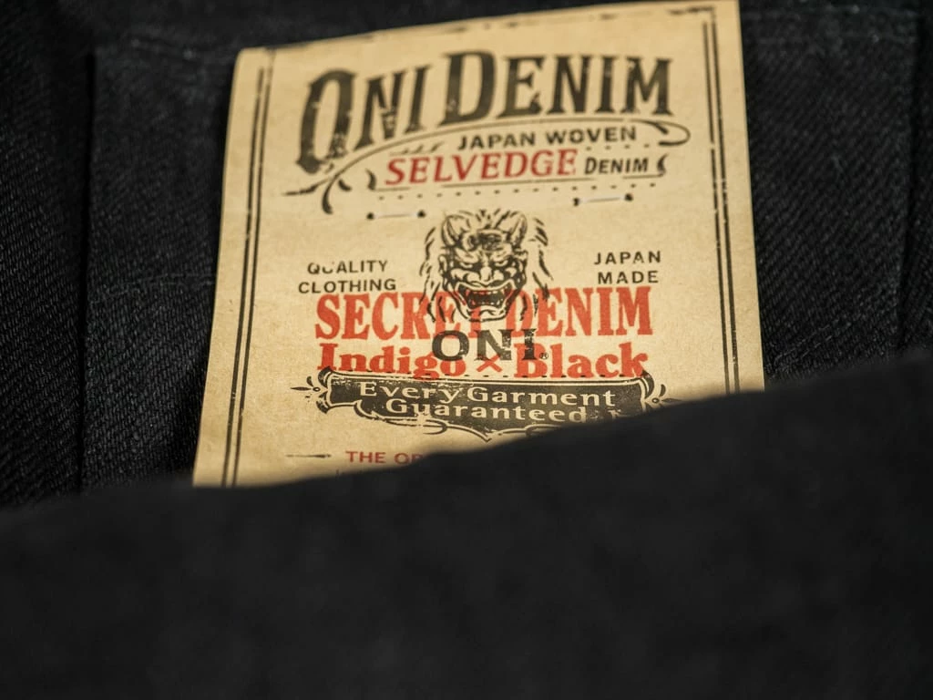 ONI Denim 544ZR-IDBK "Secret Denim Indigo X Black" 20oz Stylish Tapered Jeans 25 ONI Denim 544ZR-IDBK "Secret Denim Indigo X Black" 20oz Stylish Tapered Jeans